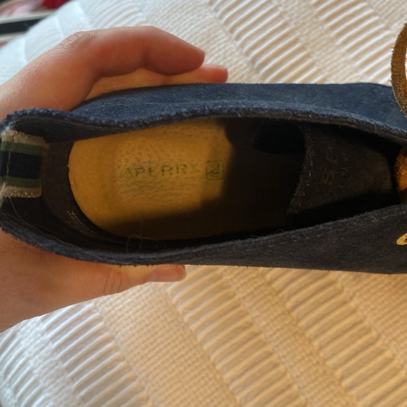 Sperry Navy Wedge Ankle Boots - Picture 6 of 7